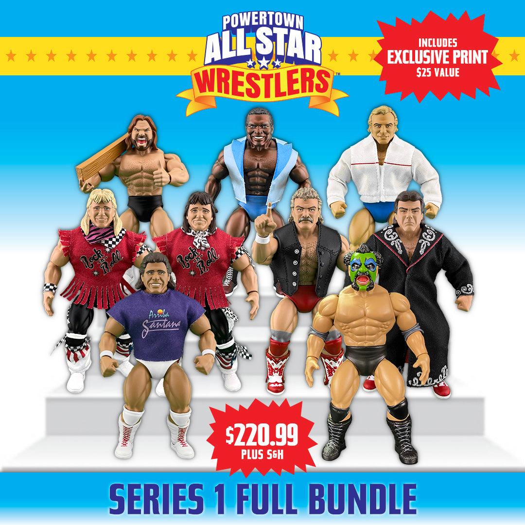 Remco PowerTown AllStar Wrestlers Series 1: Full Bundle