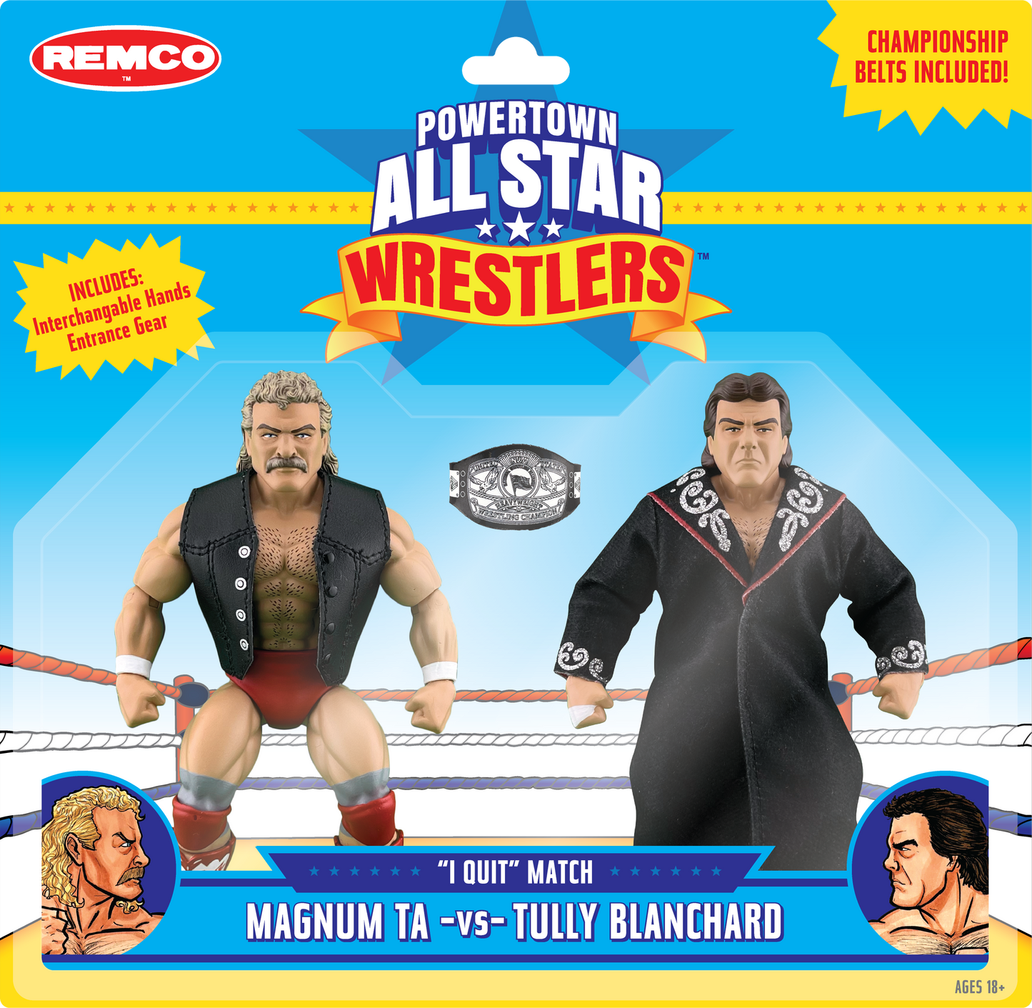Remco PowerTown AllStar Wrestlers Series 1: “I Quit Match” 2-Pack!