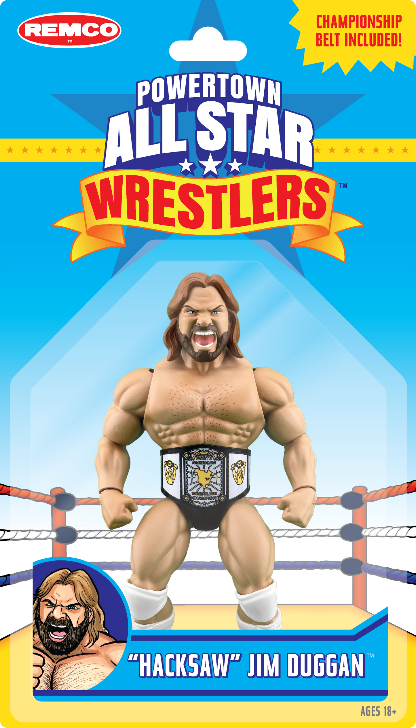 Remco PowerTown AllStar Wrestlers Series 1: "Hacksaw" Jim Duggan!